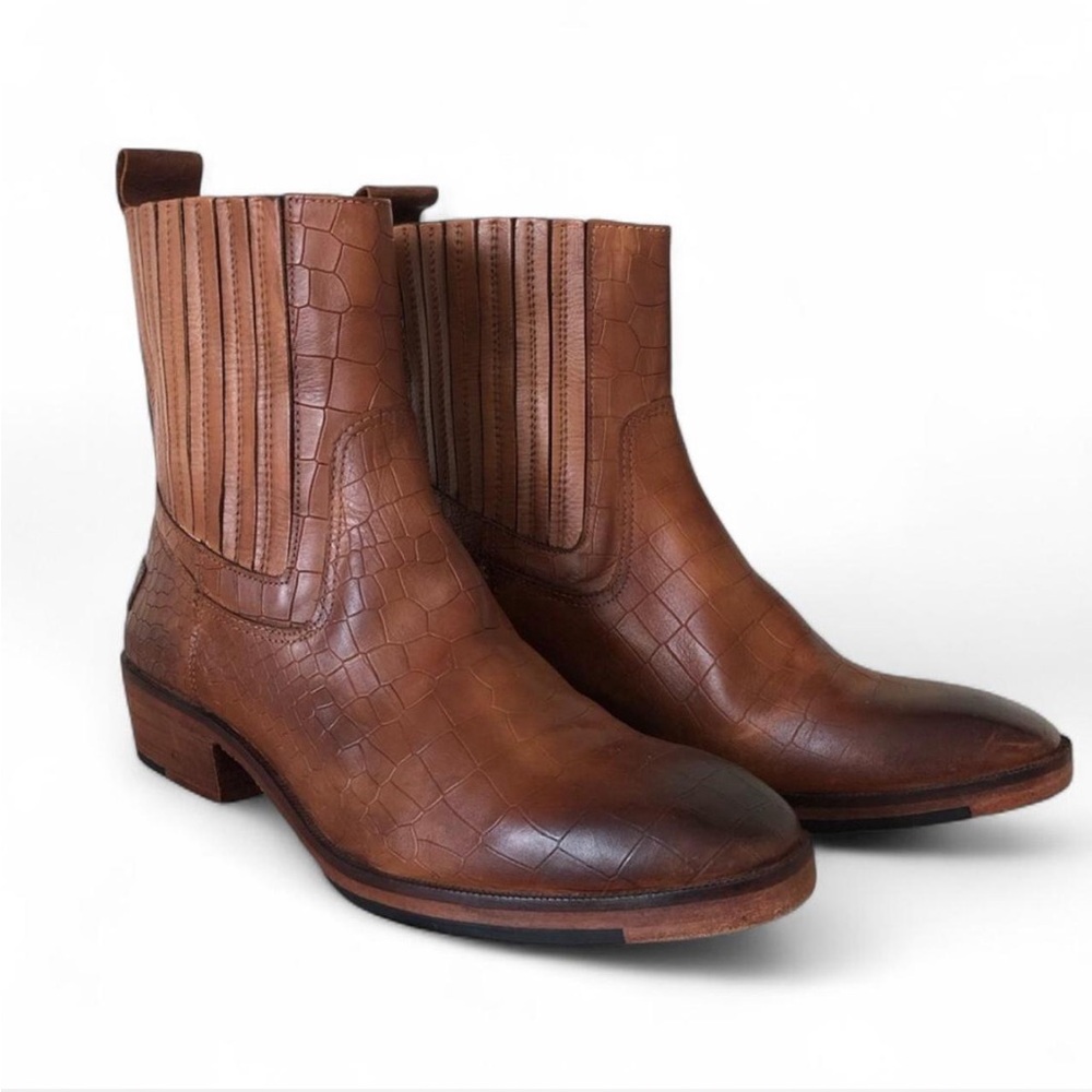 Brown Leather Western Boots